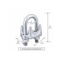 1-1/8" Heavy Duty Wire Rope Clip – Hot Dip Galvanized Drop Forged Cable Clamp for Rigging & Securing
