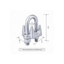 4 Pcs 1-1/4" Heavy Duty Wire Rope Clip – Hot Dip Galvanized Drop Forged Cable Clamp for Rigging & Securing