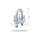 1-3/8" Heavy Duty Wire Rope Clip – Hot Dip Galvanized Drop Forged Cable Clamp for Rigging & Securing