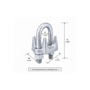 1-1/2" Heavy Duty Wire Rope Clip – Hot Dip Galvanized Drop Forged Cable Clamp for Rigging & Securing