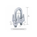 1-3/4" Heavy Duty Wire Rope Clip – Hot Dip Galvanized Drop Forged Cable Clamp for Rigging & Securing