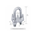 2" Heavy Duty Wire Rope Clip – Hot Dip Galvanized Drop Forged Cable Clamp for Rigging & Securing