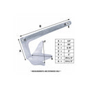 Heavy Duty 50KG (110 Lbs) Bruce Claw Anchor, Hot Dipped Galvanized Steel Boat Anchor for Yacht, Sailboat, Marine Docking, Mooring, Sand, Mud, Rock, and Gravel Bottoms