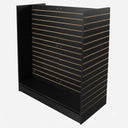 Shaped Slatwall Gondola Display 48" W x 24" D x 54" H, Double Sided Retail Floor Merchandising Fixture for Store, Boutique, Trade Show, and Showroom