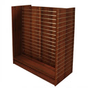 Shaped Slatwall Gondola Display 48" W x 24" D x 54" H, Double Sided Retail Floor Merchandising Fixture for Store, Boutique, Trade Show, and Showroom