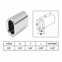 T316 Stainless Steel Wire Rope Oval Sleeve, Marine Grade Cable Crimp Sleeves for Rigging, Steel Cable, Wire Rope Loop Ends, and Swaging