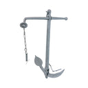 Heavy Duty 10KG Hot Dipped Galvanized Foldable Admiralty Anchor, Boat Kedge Anchor for Yacht, Sailboat, Docking, Mooring, and Marine Use