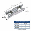 22mm T316 Stainless Steel Fixed Anchor Connector Link, Heavy Duty Marine Boat Chain Link for Anchor, Mooring, Dock, Yacht, and Rigging Use