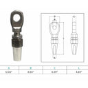 T316 Stainless Steel Swageless Eye Terminal for Cable Railing, Marine Boat Wire Rope End Fitting for Deck, Balcony, Stair, and Dock