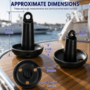 Vinyl Coated Cast Iron Mushroom Anchor for Kayak, Canoe, Jet Ski, Paddle Board, Fishing Boat, Small Boat, Docking, and Mooring Use