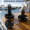 Vinyl Coated Cast Iron Mushroom Anchor for Kayak, Canoe, Jet Ski, Paddle Board, Fishing Boat, Small Boat, Docking, and Mooring Use
