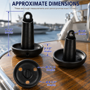 Vinyl Coated Cast Iron Mushroom Anchor for Kayak, Canoe, Jet Ski, Paddle Board, Fishing Boat, Small Boat, Docking, and Mooring Use