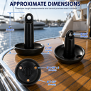 Vinyl Coated Cast Iron Mushroom Anchor for Kayak, Canoe, Jet Ski, Paddle Board, Fishing Boat, Small Boat, Docking, and Mooring Use