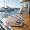Galvanized 4-Flute Prong Claws Anchor Grapnel, Compact Marine Boat Anchor for Small Boats, Kayaks, Canoes, and Docking