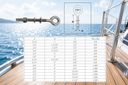 T316 Stainless Steel Welded Plain Eye Bolt, Marine Boat Eye Screw Hardware with Working Load Limit for Rigging and Fastening