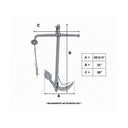Heavy Duty 20KG Hot Dipped Galvanized Foldable Admiralty Anchor, Boat Kedge Anchor for Yacht, Sailboat, Docking, Mooring, and Marine Use