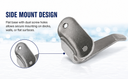 Marine Stainless Steel Side Mount Lashing Hooks for Cargo net,Boat,Yacht,1.5"H