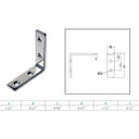 Marine Boat Rectangle Angle Plate 1-1/4" Stainless Steel T316 Rigging Lifting