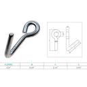 Marine Boat Downhaul Hook Stainless Steel 3/8" Rigging Lifting Hook Hardware