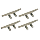 10" Boat Cleat Marine Trimline Dock Cleats 316 Stainless Steel Flat Top, 4 Pcs