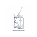 Heavy Duty 13 lbs Hot Dipped Galvanized Fold-And-Hold Anchor, Boat Anchor for Sailing, Yacht, Docking, Mooring, Fishing, and Marine Use