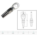 Marine Boat 3/8" Swageless Eye Terminal Cable Rail Wire Rope Stainless Steel 4 Pcs