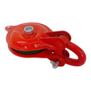 2 Ton (4,000 lbs WLL) 6" Single Sheave Snatch Yarding Block Pulley with Shackle – Heavy Duty Cable Wire Rope Pulley for Rigging, Lifting & Yarding