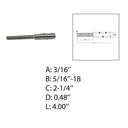 4 Pcs Marine 5/16"-18 Set Screw Threaded Stud For 3/16" Cable Wire Stainless Steel