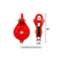 5 Ton (11,000 lbs WLL) Single Sheave Snatch Yarding Block Pulley with Shackle – Heavy Duty Cable Wire Rope Pulley for Rigging, Lifting & Yarding