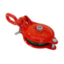 1 Ton Snatch Block Pulley, Single Sheave Yarding Block, Oval Eye Wire Rope Pulley, 2,000 Lbs WLL for Logging, Rigging, Towing