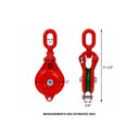 1 Ton Snatch Block Pulley, Single Sheave Yarding Block, Oval Eye Wire Rope Pulley, 2,000 Lbs WLL for Logging, Rigging, Towing