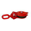 1.5 Ton Snatch Block Pulley, Single Sheave Yarding Block, Oval Eye Wire Rope Pulley, 3,000 Lbs WLL for Logging, Rigging, Towing