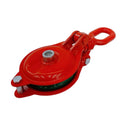 1.5 Ton Snatch Block Pulley, Single Sheave Yarding Block, Oval Eye Wire Rope Pulley, 3,000 Lbs WLL for Logging, Rigging, Towing