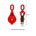 4 Ton Snatch Block Pulley, Single Sheave Yarding Block, Oval Eye Wire Rope Pulley, 8,000 Lbs WLL for Logging, Rigging, Towing
