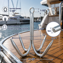 Galvanized Steel 4-Prong Grapnel Anchor – Heavy Duty Reef Anchor for Boat, Kayak, Canoe & Jet Ski Marine Use