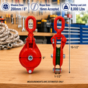 Cable Wire Snatch Block Pulley, Single Sheave Yarding Block for Logging, Rigging, Towing, Winching, and Hauling