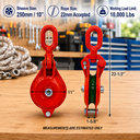 Cable Wire Snatch Block Pulley, Single Sheave Yarding Block for Logging, Rigging, Towing, Winching, and Hauling