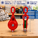 Cable Wire Snatch Block Pulley, Single Sheave Yarding Block for Logging, Rigging, Towing, Winching, and Hauling