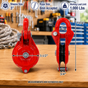 Single Sheave Snatch Yarding Block Pulley with Shackle – Heavy Duty Cable Wire Rope Pulley for Rigging, Lifting & Yarding
