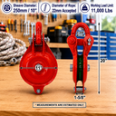 Single Sheave Snatch Yarding Block Pulley with Shackle – Heavy Duty Cable Wire Rope Pulley for Rigging, Lifting & Yarding