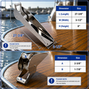 T316 Stainless Steel Anchor Bow Roller – Marine Boat Anchor Roller for Docking, Yacht & Rigging Systems