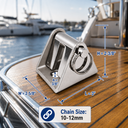 T316 Stainless Steel Anchor Chain Stopper Marine Boat Chain Lock for Chain, Anchor Stop with Locking Pawl