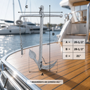 Heavy Duty Hot Dipped Galvanized Foldable Admiralty Anchor, Boat Kedge Anchor for Yacht, Sailboat, Docking, Mooring, and Marine Use
