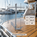 Heavy Duty Hot Dipped Galvanized Foldable Admiralty Anchor, Boat Kedge Anchor for Yacht, Sailboat, Docking, Mooring, and Marine Use