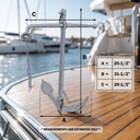 Heavy Duty Hot Dipped Galvanized Foldable Admiralty Anchor, Boat Kedge Anchor for Yacht, Sailboat, Docking, Mooring, and Marine Use