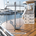 Heavy Duty Hot Dipped Galvanized Foldable Admiralty Anchor, Boat Kedge Anchor for Yacht, Sailboat, Docking, Mooring, and Marine Use