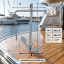 Heavy Duty Hot Dipped Galvanized Foldable Admiralty Anchor, Boat Kedge Anchor for Yacht, Sailboat, Docking, Mooring, and Marine Use