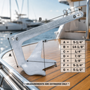 Heavy Duty Bruce Claw Anchor, Hot Dipped Galvanized Steel Boat Anchor for Yacht, Sailboat, Marine Docking