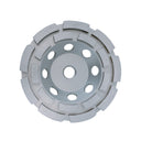 Double Row Diamond Grinding Cup Wheel 4-1/2", 5/8"-11 Arbor Grinder Wheel for Concrete, Stone, Block, and Masonry