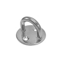 Stainless Steel Round Pad Eye Plate, Welded Formed Marine Boat Rigging Hardware for Wire Cable, Rope, and Deck Use - PACK 6